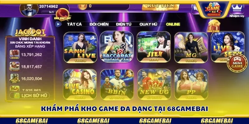 Khám phá kho game đa dạng tại 68gamebai